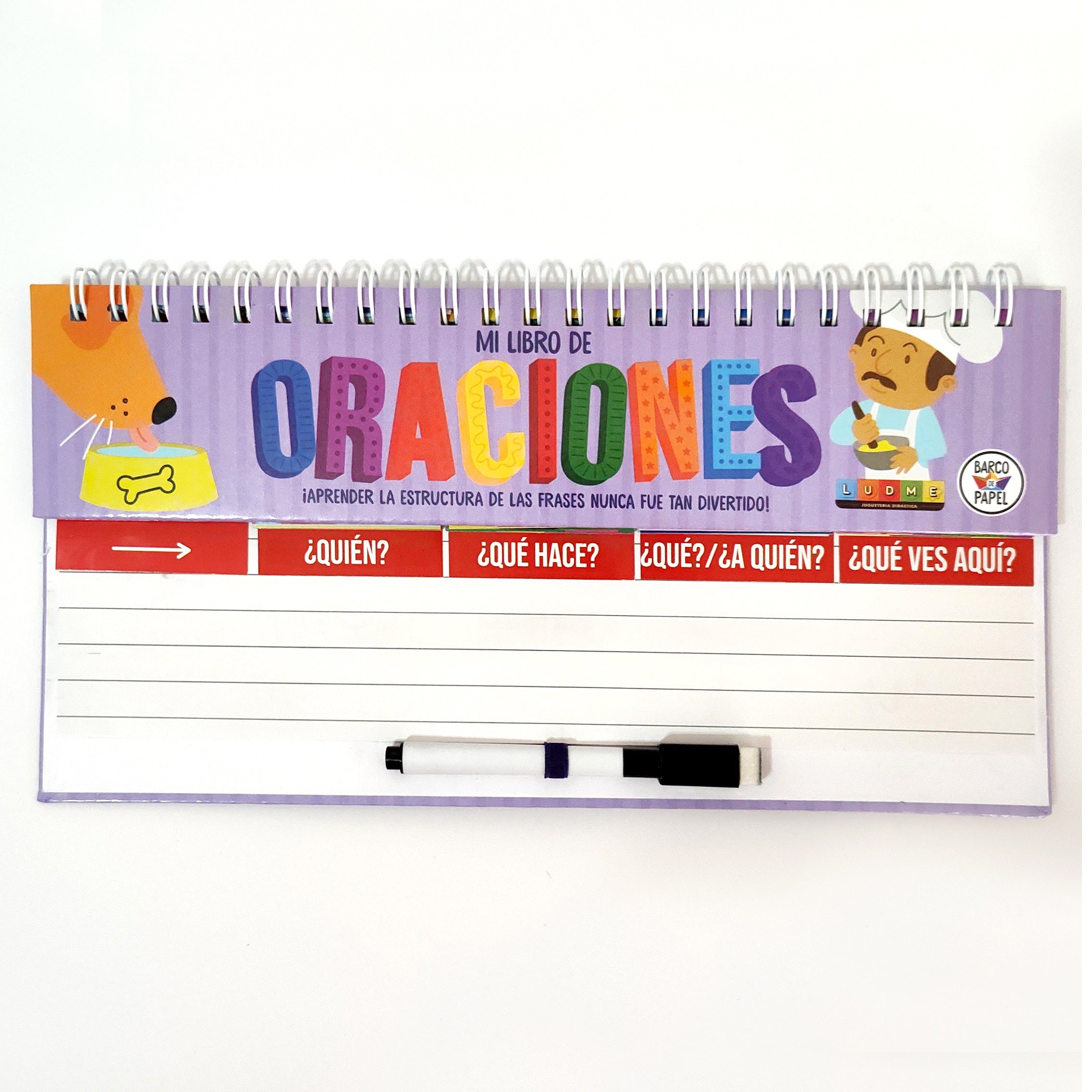 Oraciones. Libro móvil con marcador Oraciones. Libro móvil con marcador